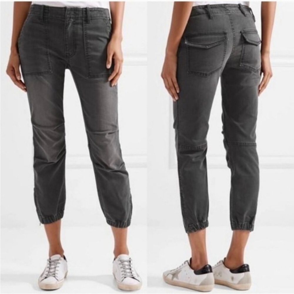 Nili Lotan Cropped Military Pants Cropped in Carbon 0/XS